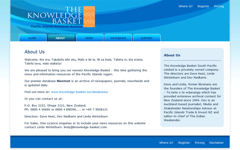 Knowledge Basket Pacific Islands